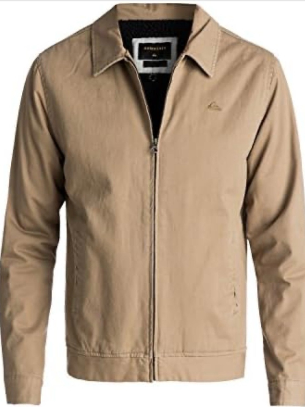 Quiksilver Men’s XL Tan Khaki Sherpa Lined Harrington Jacket EQYJK03877